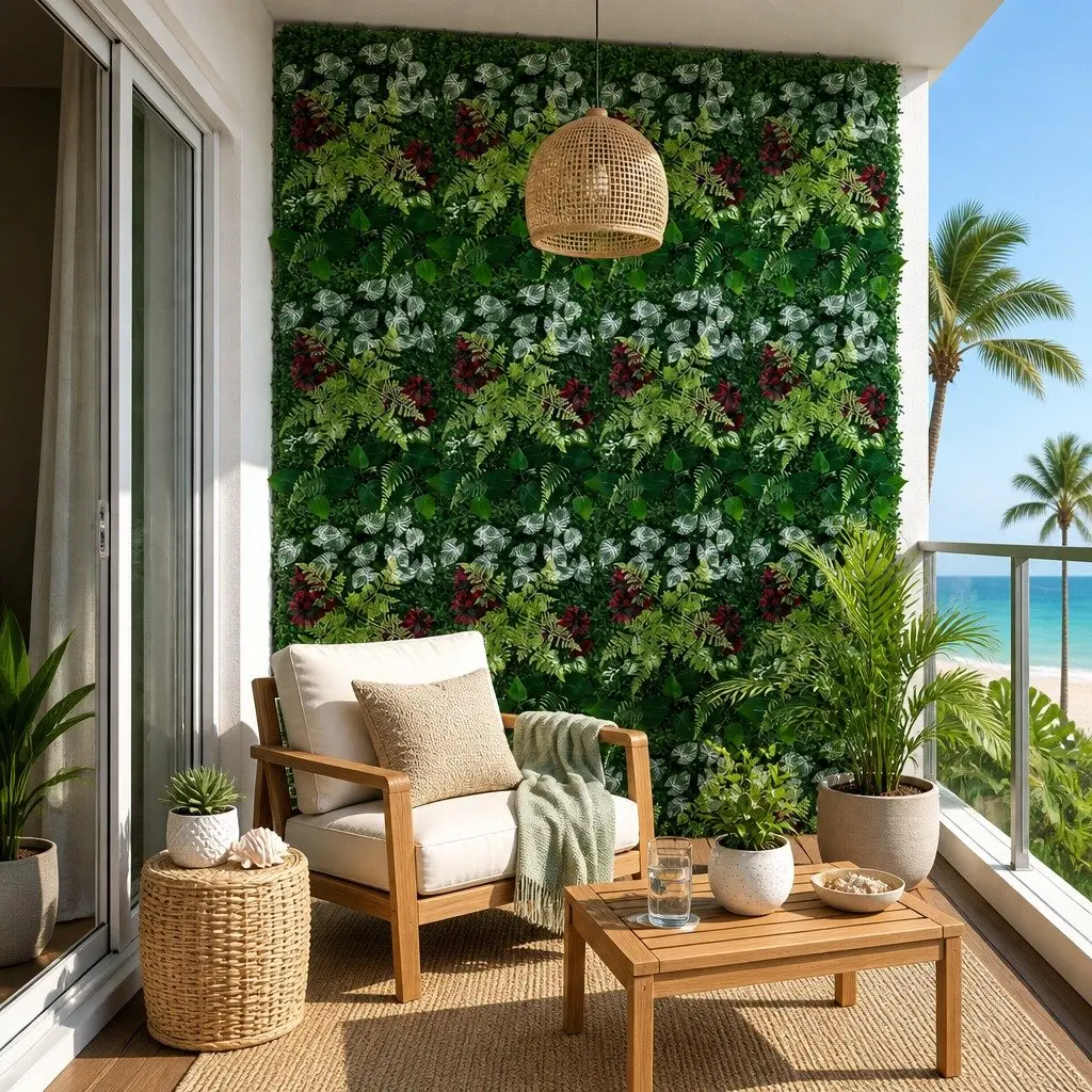Artificial Wall Plants Green 40X60CM 3D Realistic Boxwood Look UV-Resistant All-Weather Durable Easy Installation