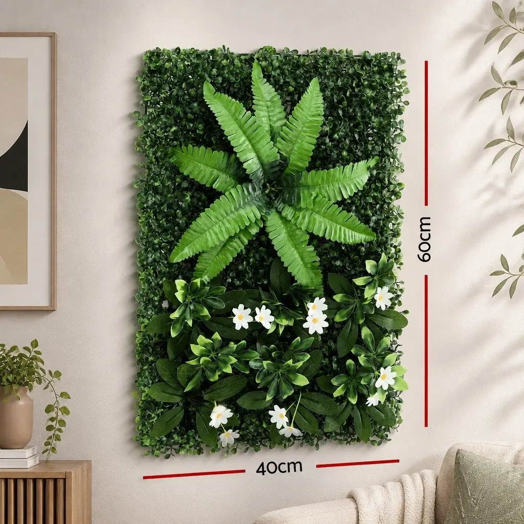 Artificial Plant Wall Panels 40X60CM Boxwood Greenery Backdrop Indoor Outdoor