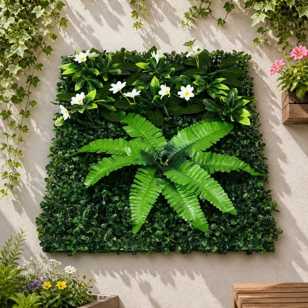Artificial Plant Wall Panels 40X60CM Boxwood Greenery Backdrop Indoor Outdoor