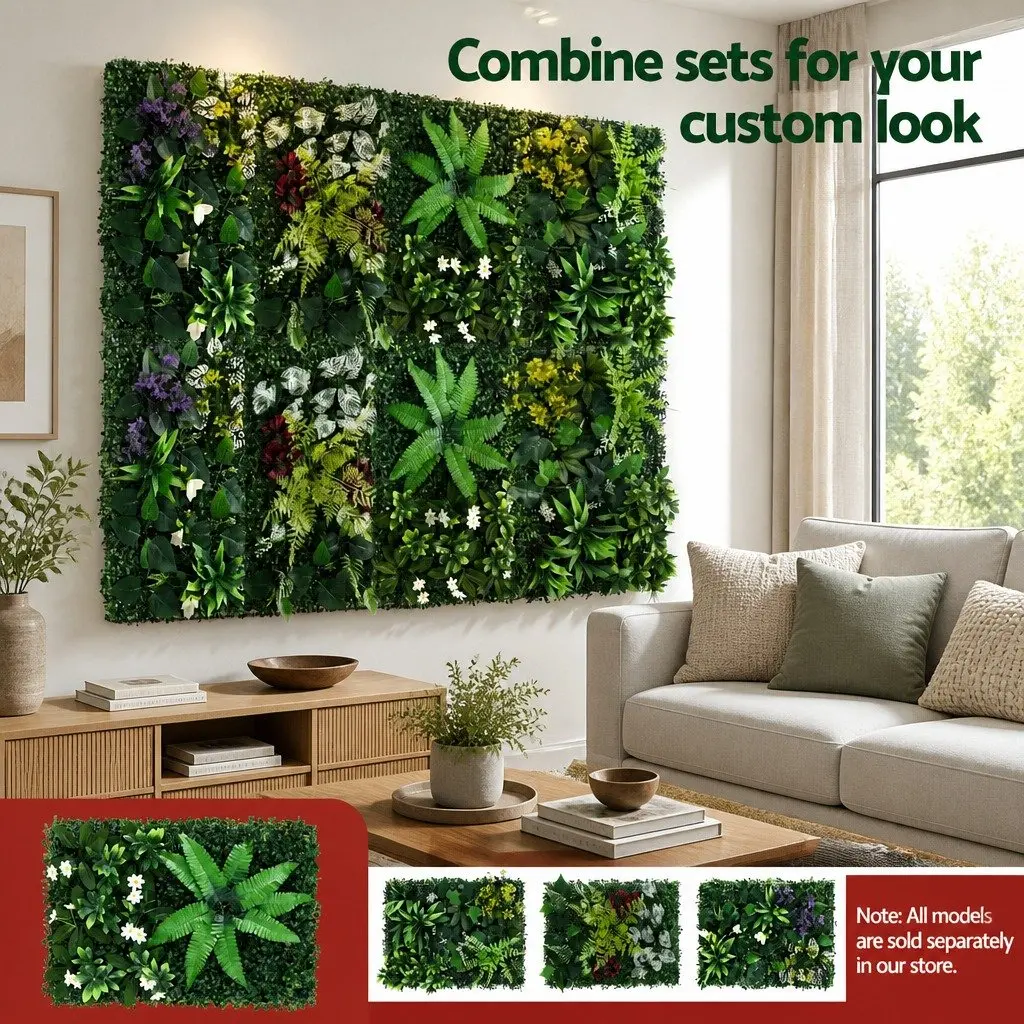 Artificial Plant Wall Panels 40X60CM Boxwood Greenery Backdrop Indoor Outdoor