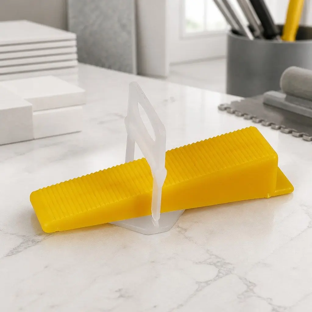 Tile Leveling System Kit White Yellow 400 Clips 200 Wedges Plier Suction Cups Installation