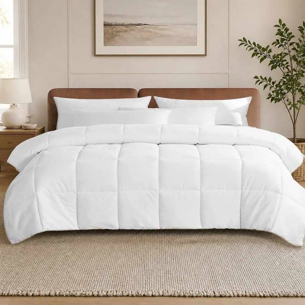 Renewable Fiber Quilt Double 200GSM Soft Breathable Hypoallergenic Box Stitched