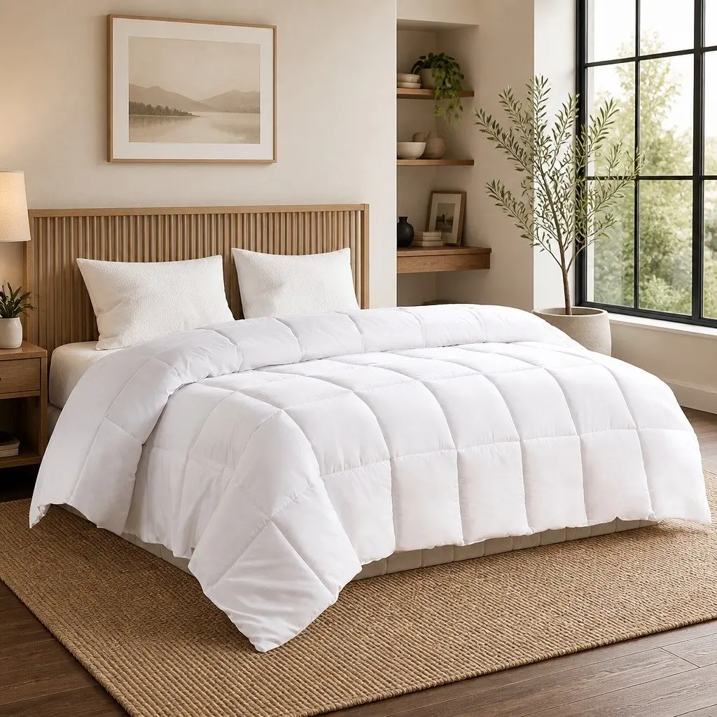 King Quilt Renewable Fiber 200GSM Soft Breathable Hypoallergenic Box Stitched