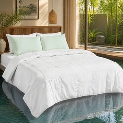 Lightweight King Size Bamboo Fiber Summer Quilt for Warm Nights