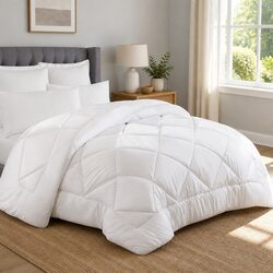 Bamboo Microfibre Quilt Super King 700GSM Hollow Fibre Filling Baffle Box Design