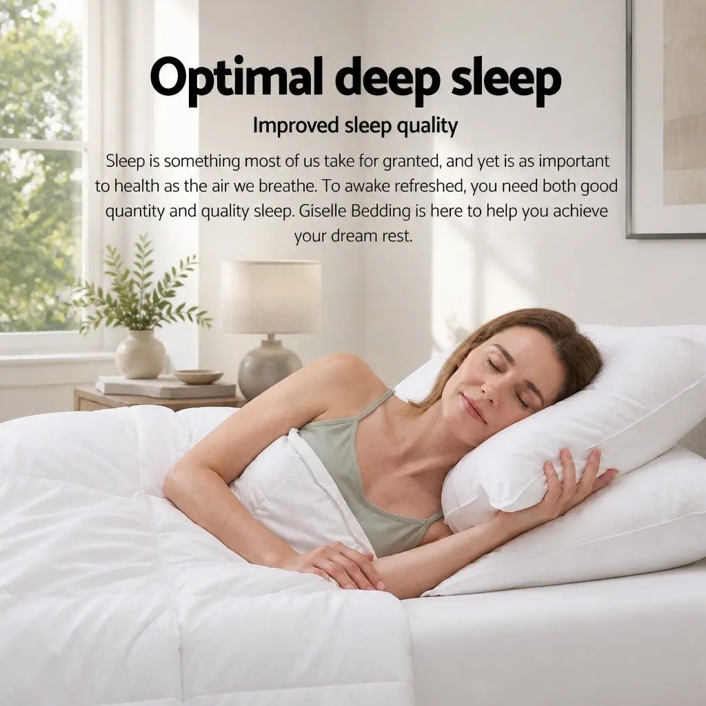 King Size Quilt White 240cm x 210cm Microfibre Bamboo Blend Breathable Lightweight