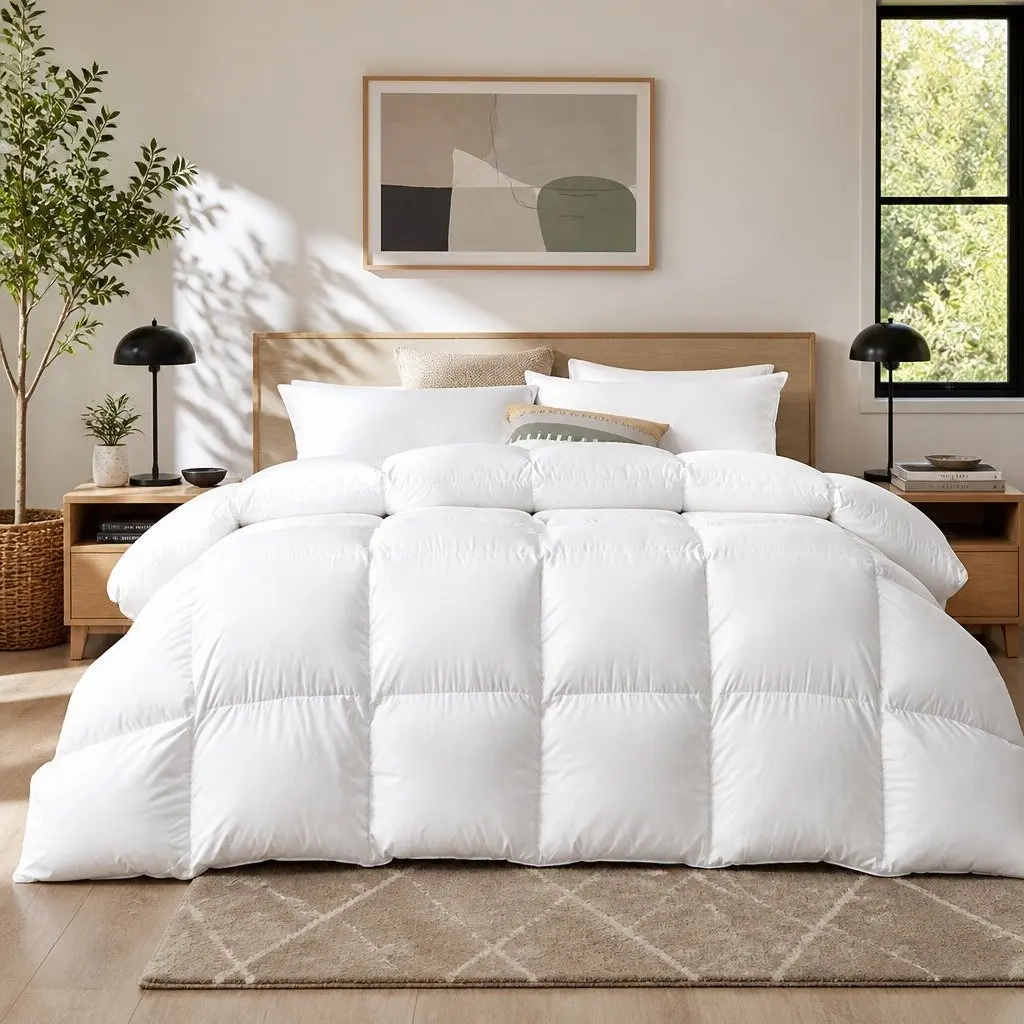 Duck Down Feather Quilt, Queen
