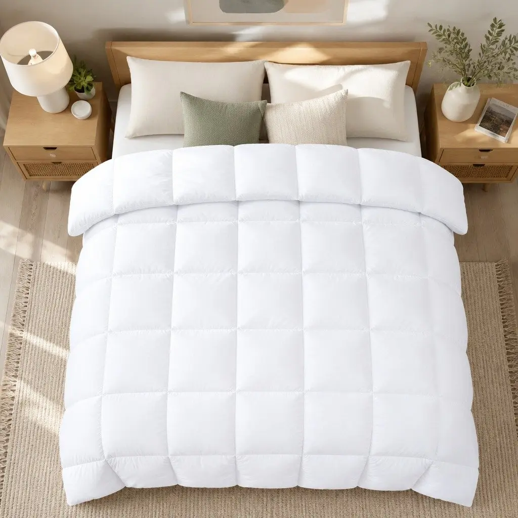 Duck Down Feather Quilt, Queen