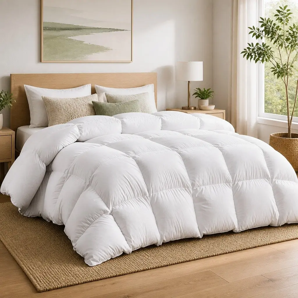 Queen Goose Feather Down Quilt for Winter Use
