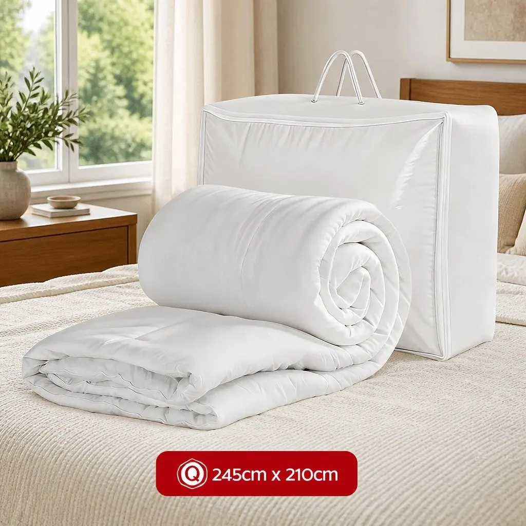 King Size Microfiber Quilt 400GSM All Season Duvet Comforter Baffle Box
