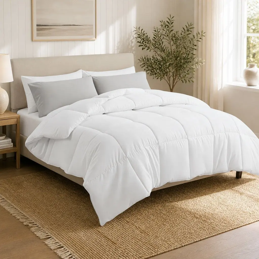 King Size Microfiber Quilt 400GSM All Season Duvet Comforter Baffle Box
