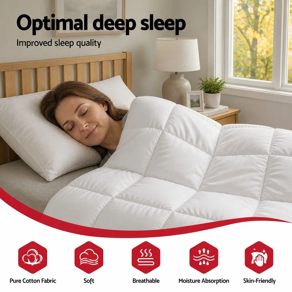 Wool Quilt White Super King 500GSM Winter Baffle Box Construction