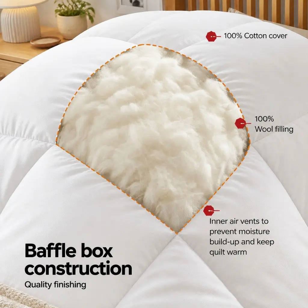 Super King Wool Quilt, 800GSM