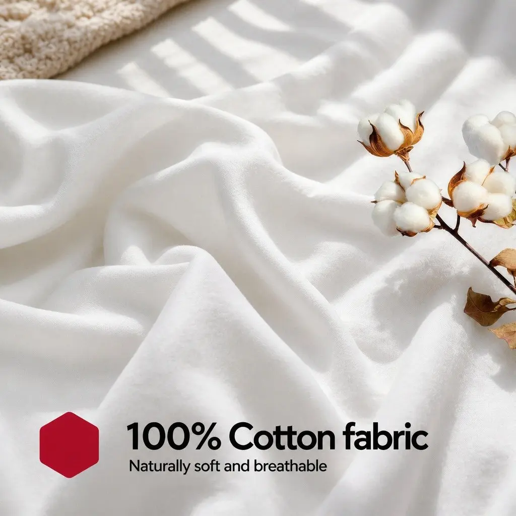 Wool Quilt 800GSM Double Winter Doona Baffle Box Construction Pure Cotton Cover