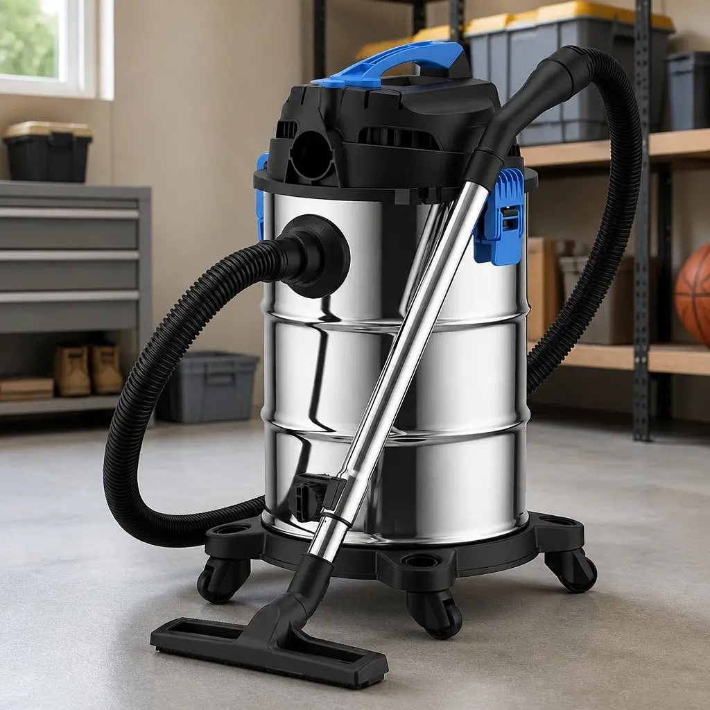 Wet Dry Vacuum Cleaner Silver 30L 1400W Powerful Motor Blower Function