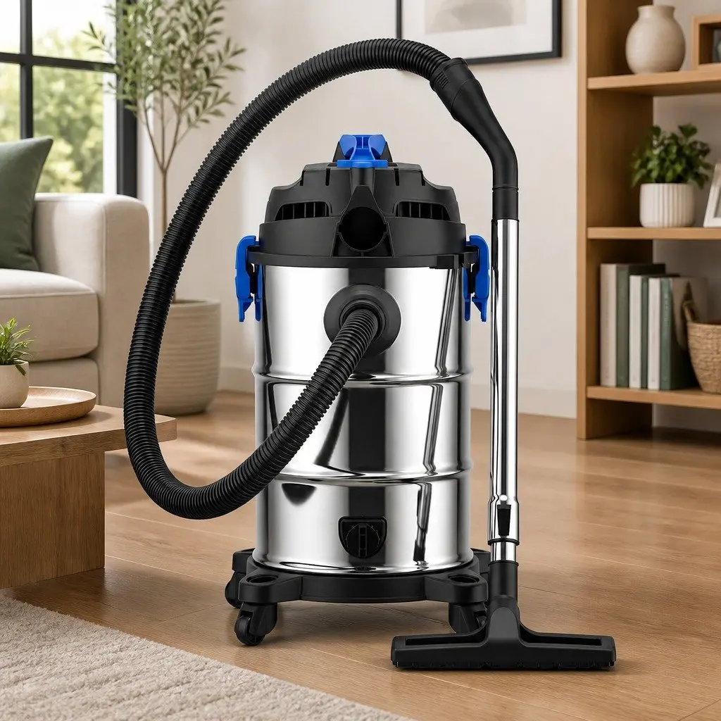 Wet Dry Vacuum Cleaner Silver 30L 1400W Powerful Motor Blower Function