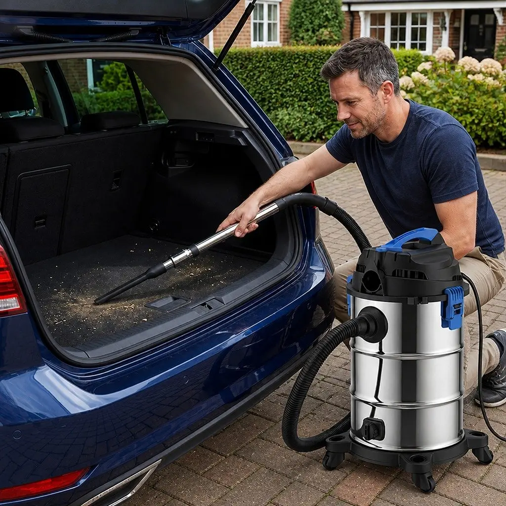 Wet Dry Vacuum Cleaner Silver 30L 1400W Powerful Motor Blower Function