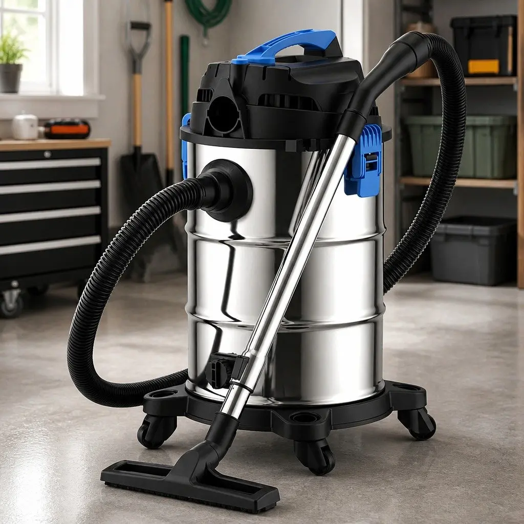 Wet Dry Vacuum Cleaner Silver 30L 1400W Powerful Motor Blower Function