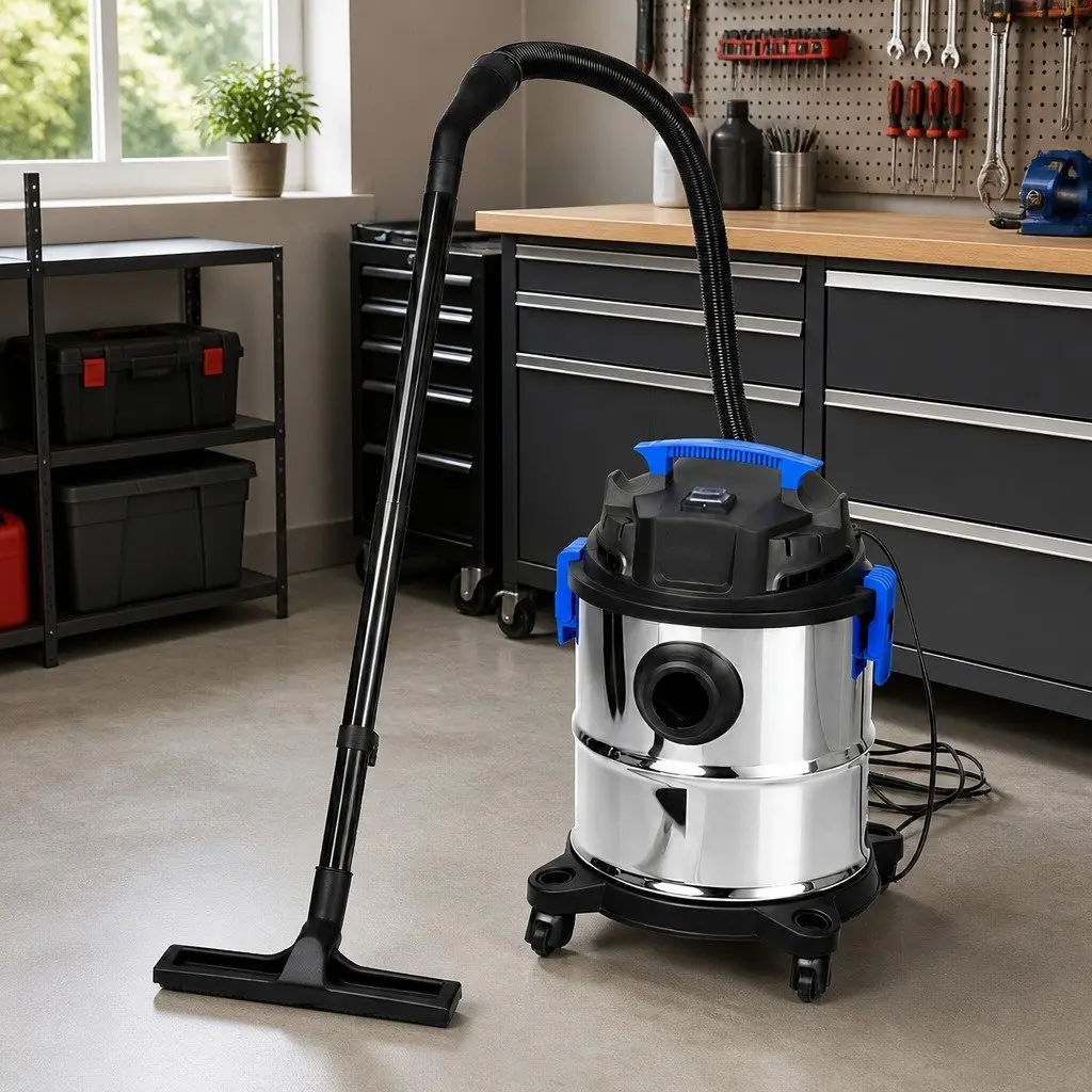 Wet Dry Vacuum Cleaner Silver 20L 1200W Motor HEPA Filter Blower 3-in-1 Function