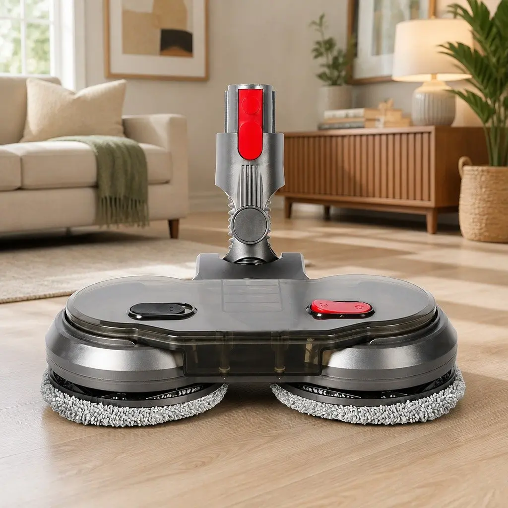 Electric Motorised Mop Head Attachment Grey Dual Motor Water Tank