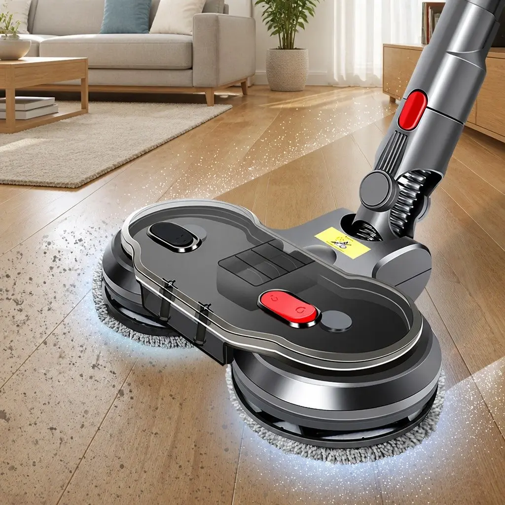 Electric Motorised Mop Head Attachment Grey Dual Motor Water Tank