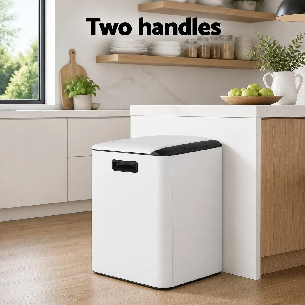 Pedal Bins Yellow 40L Dual Compartment Soft Close Waste Rubbish Bin
