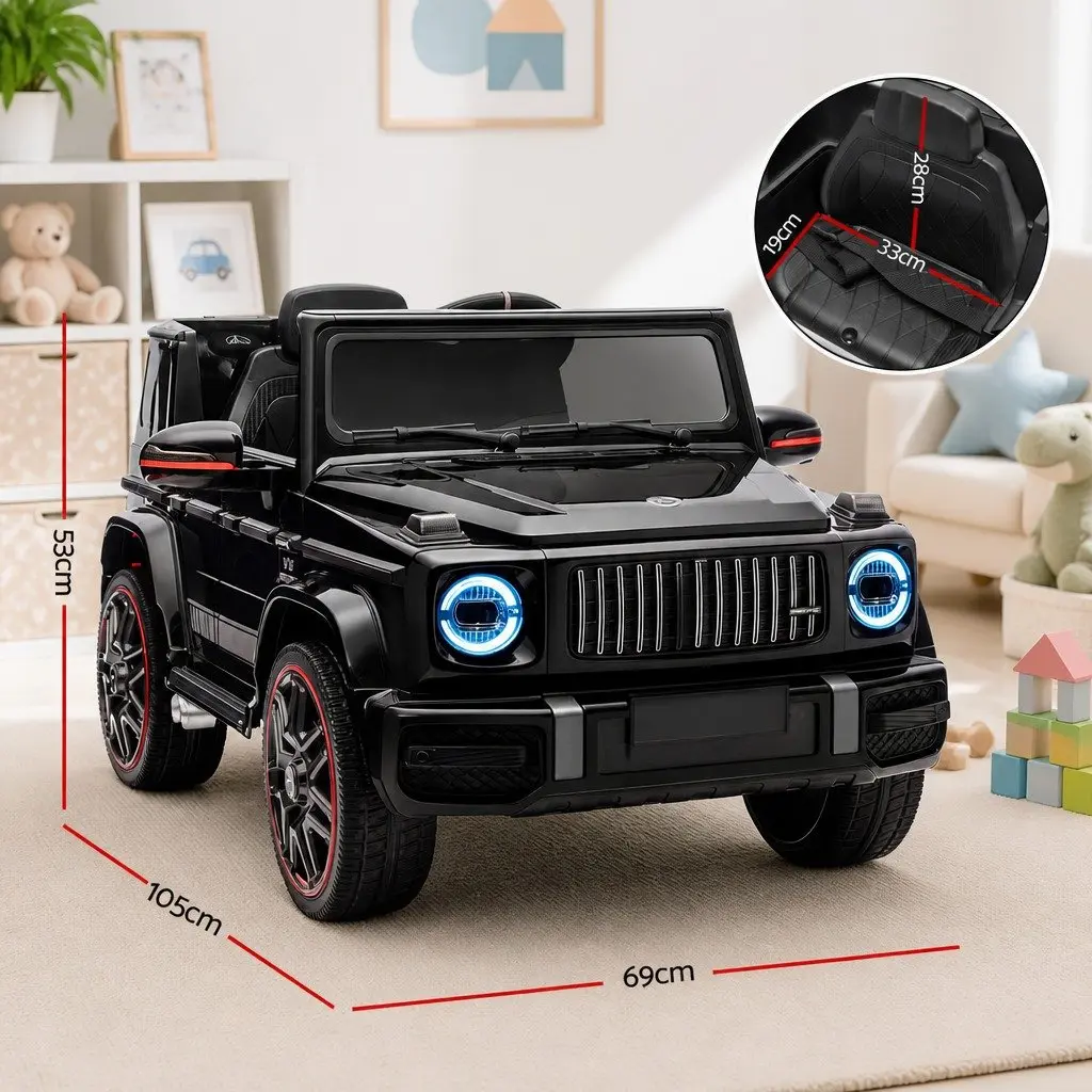 Kids Electric Ride On Car G63 Toy Vehicle Remote Control Black 12V Motor