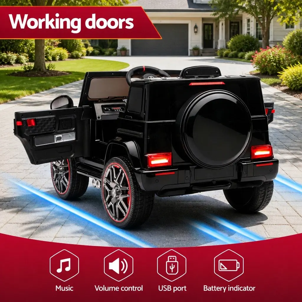 Kids Electric Ride On Car G63 Toy Vehicle Remote Control Black 12V Motor