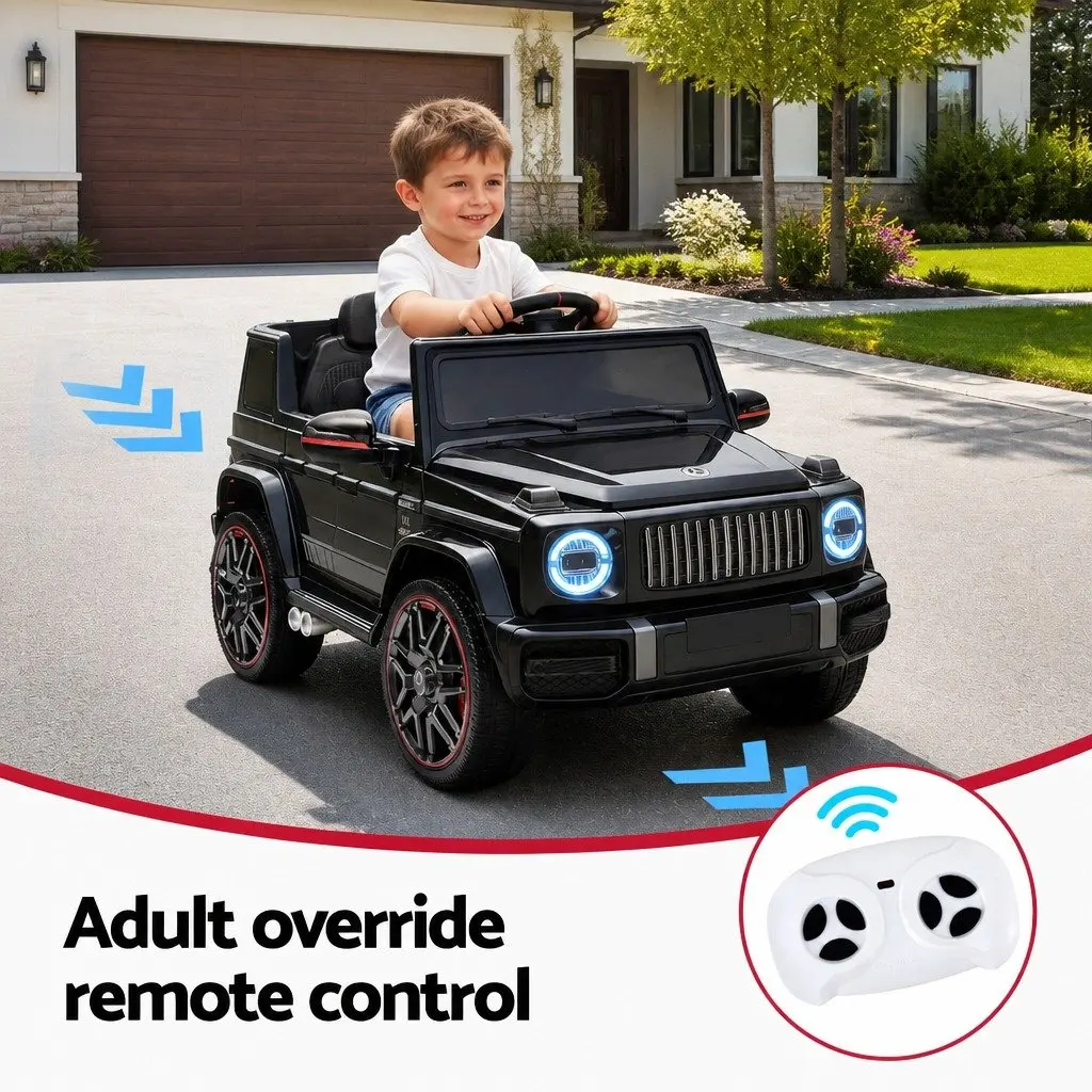 Kids Electric Ride On Car G63 Toy Vehicle Remote Control Black 12V Motor