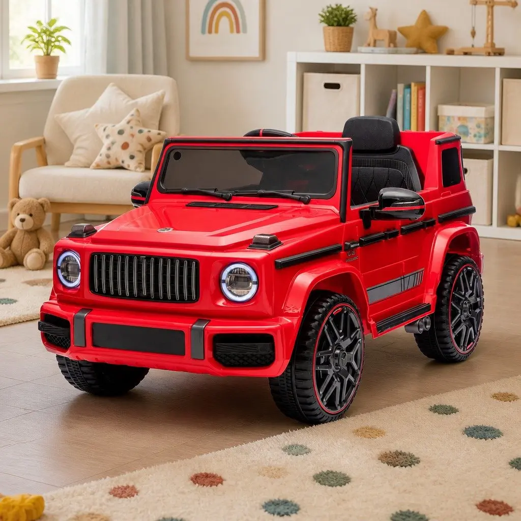 Kids Ride On Car Red 12V Battery Remote Control Manual Modes