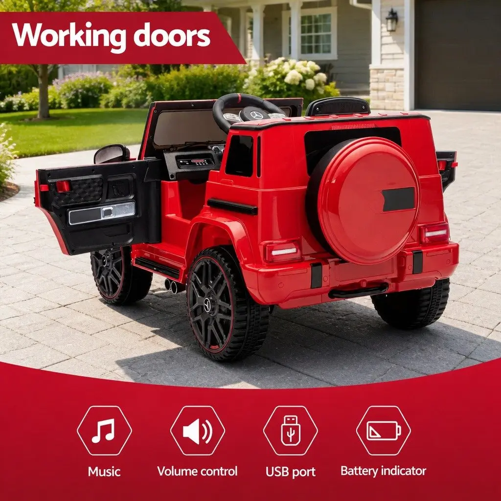 Kids Ride On Car Red 12V Battery Remote Control Manual Modes