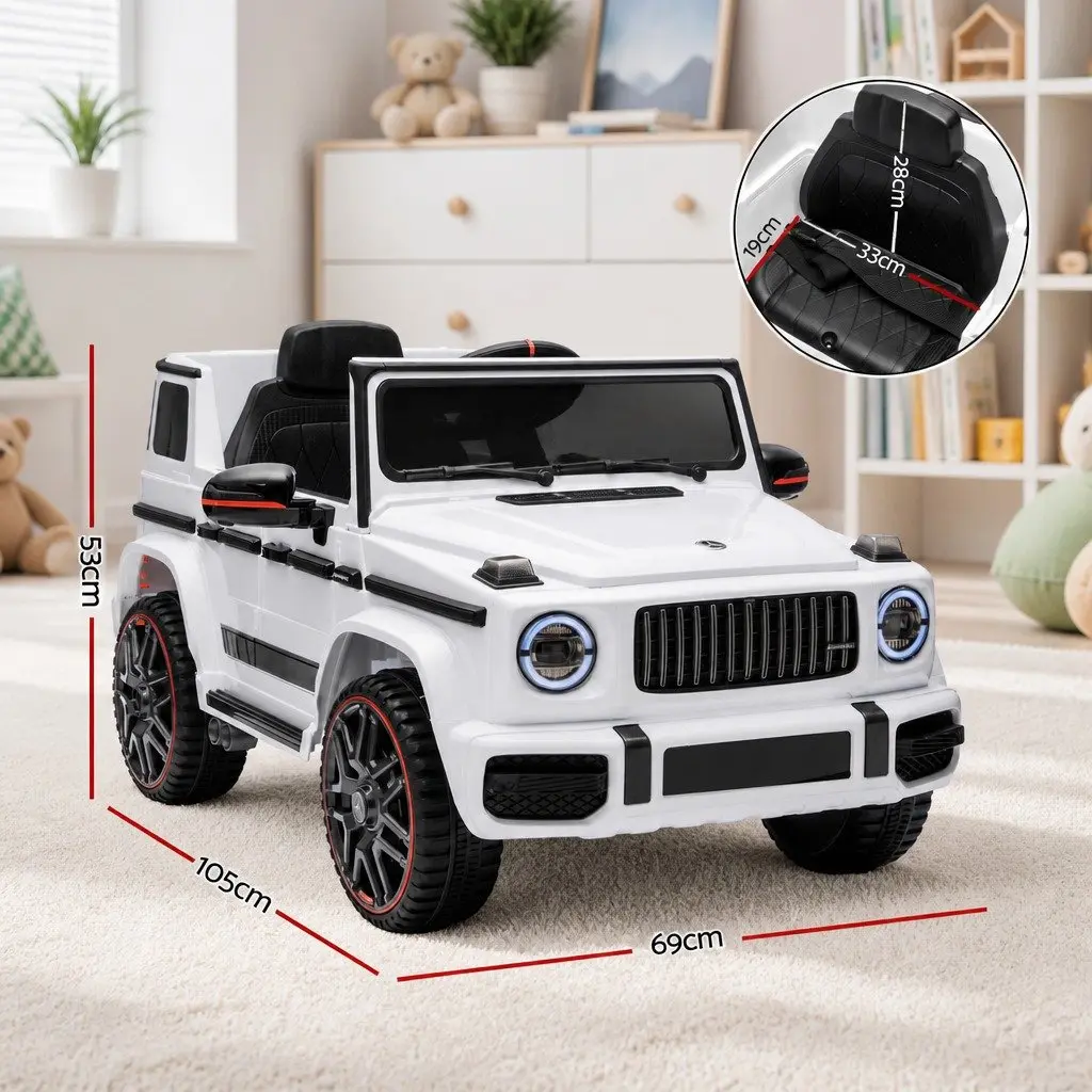 Kids Ride On Car White 3-4 Years Remote Control Working Doors