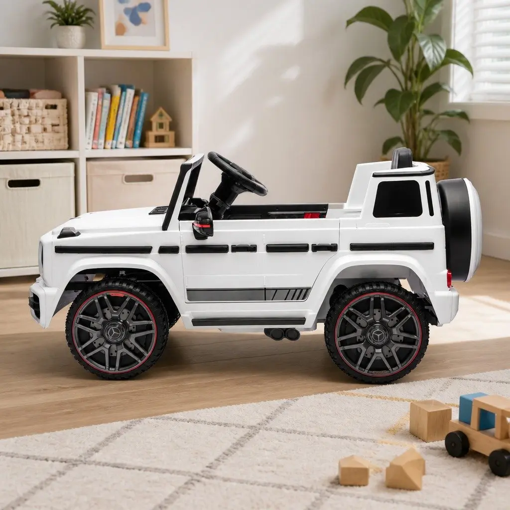 Kids Ride On Car White 3-4 Years Remote Control Working Doors