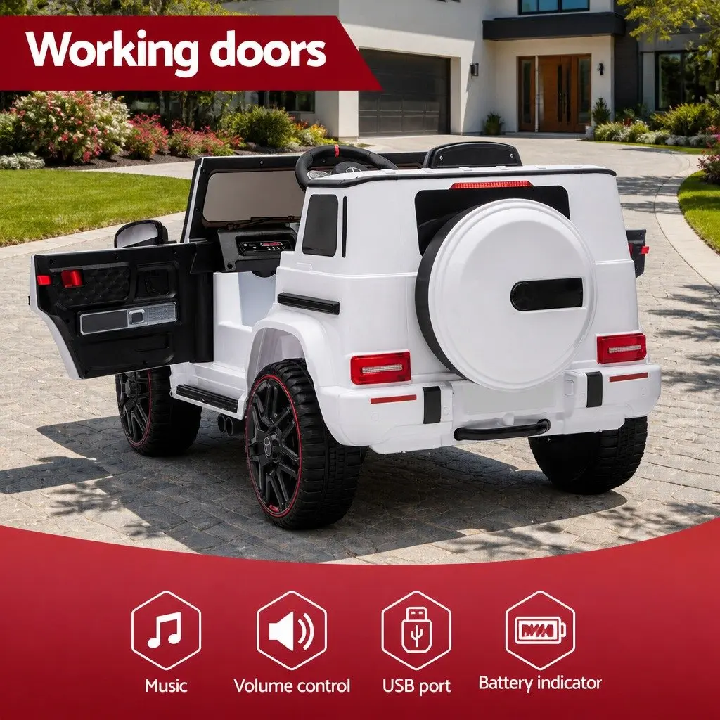 Kids Ride On Car White 3-4 Years Remote Control Working Doors