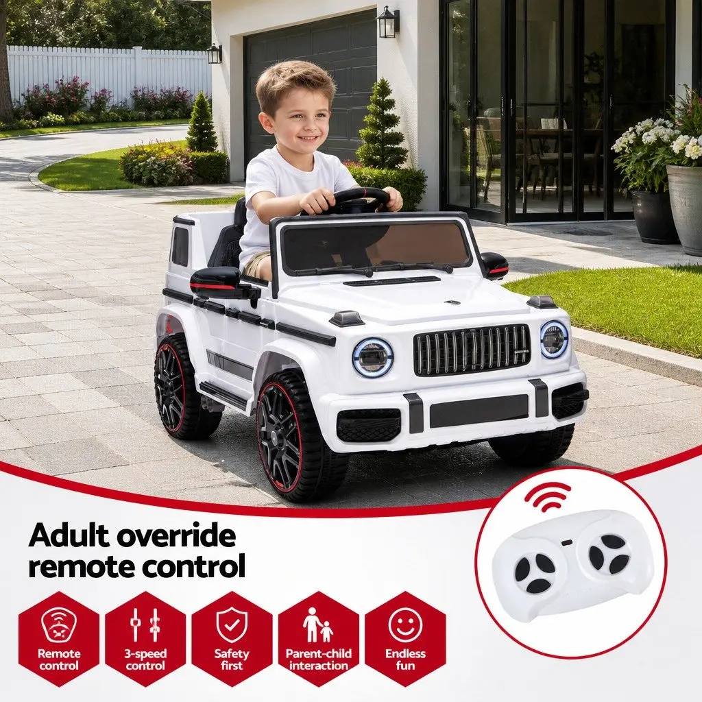 Kids Ride On Car White 3-4 Years Remote Control Working Doors