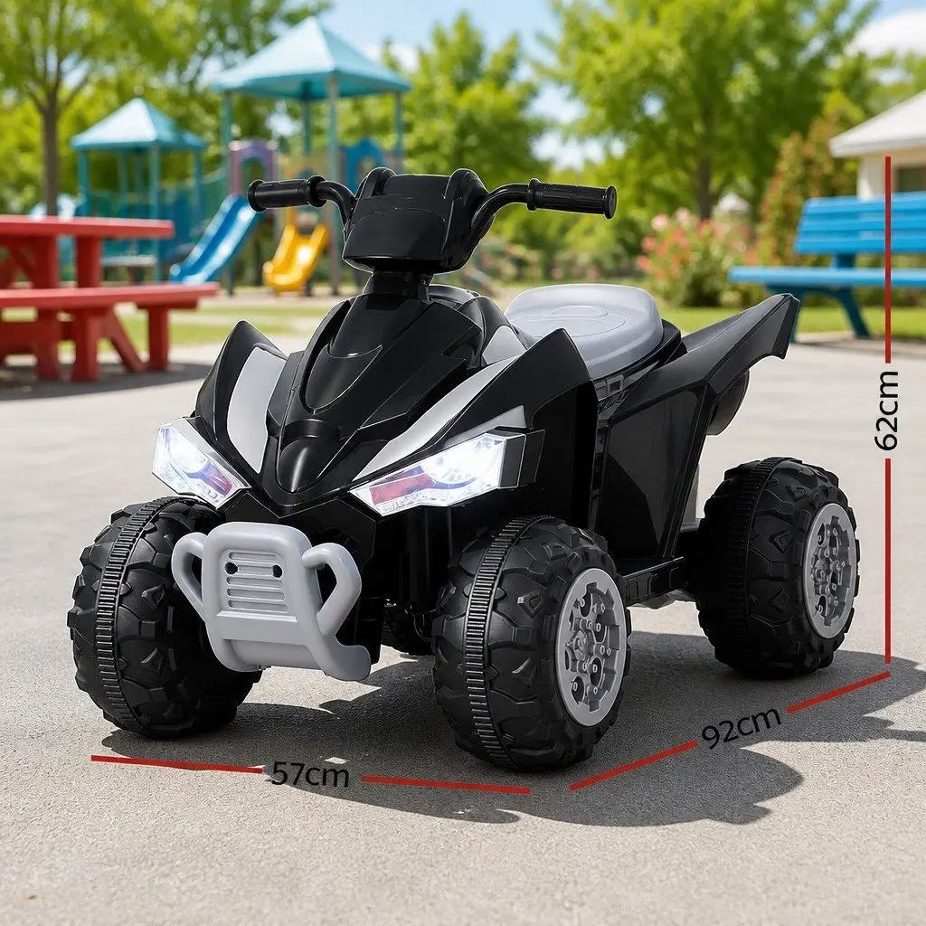 Kids Ride On Car ATV Quad Electric Toy Black 12V Motor Outdoor Anti-slip Tyres