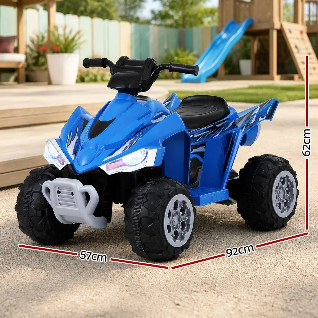Kids Ride On Car Blue 12V Electric ATV Quad Motorbike Toy Outdoor 3 Years