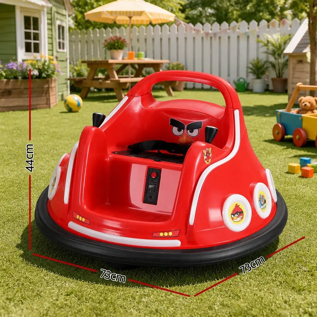 Ride On Bumper Car Red 6V Joystick Remote Control Dual Motors 360 Degree Rotation