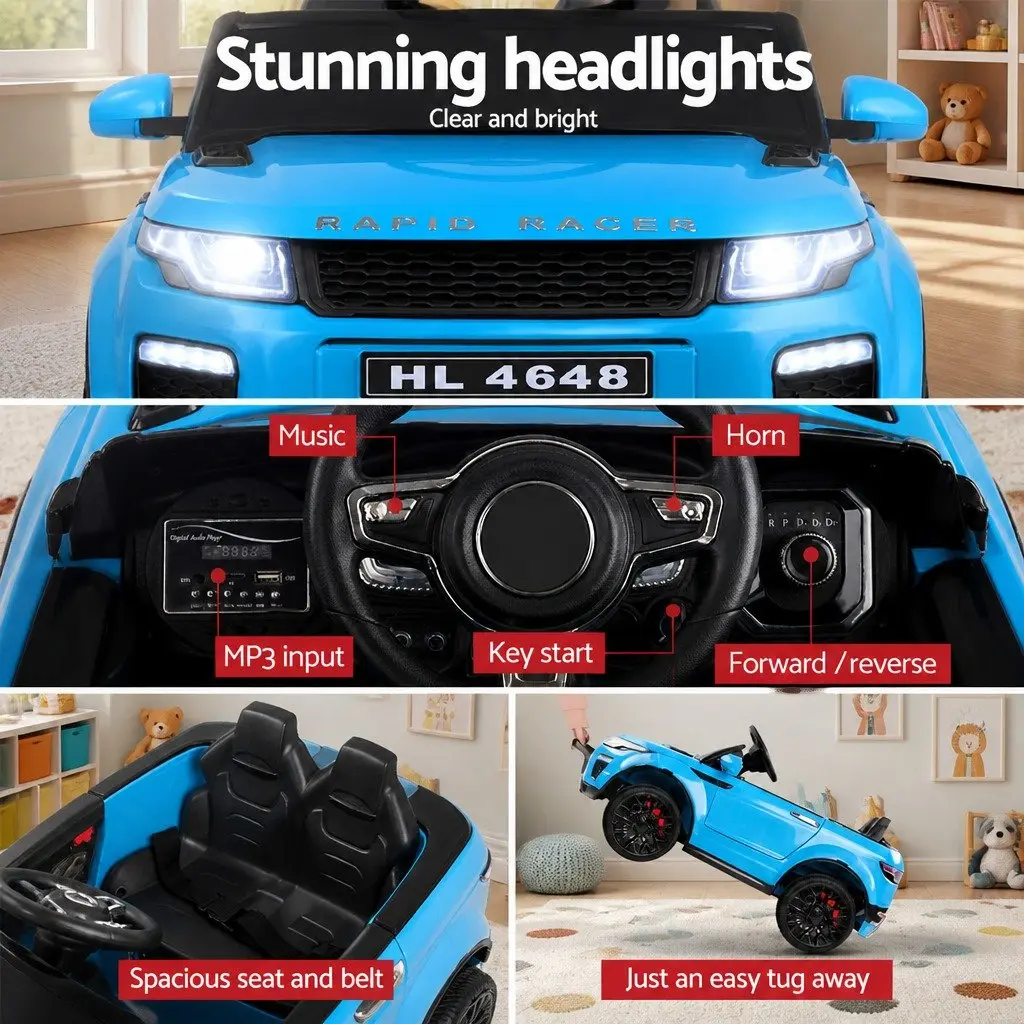 Kids Ride On Car Blue 12V Battery Powered SUV with Remote Control