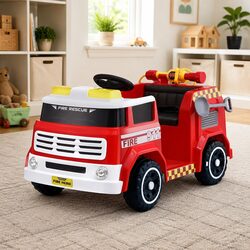 Compact Kids Ride On Fire Truck with Interactive Features