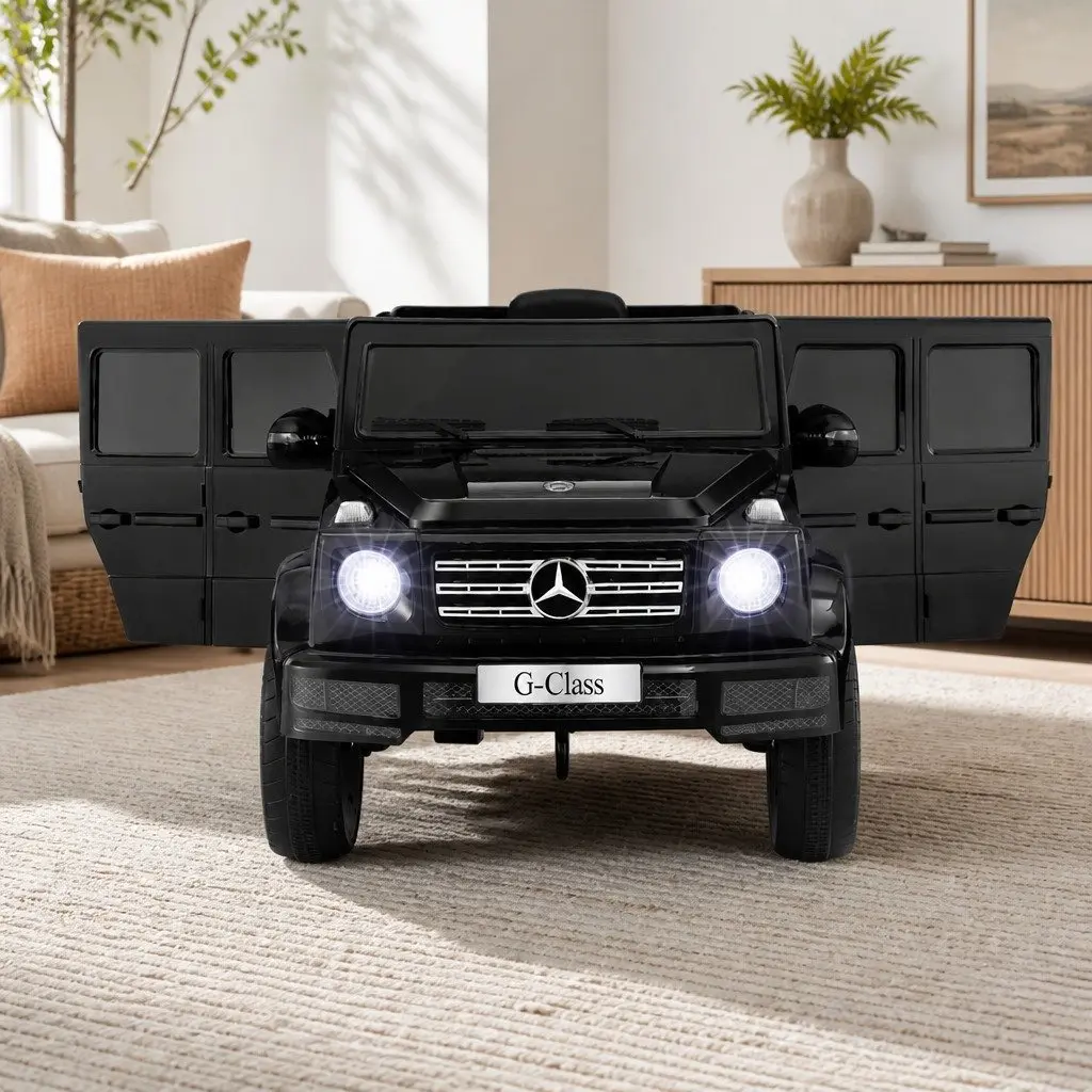 Kids Ride On Car Black 12V Electric Toy with Remote Control Horn Music Lights