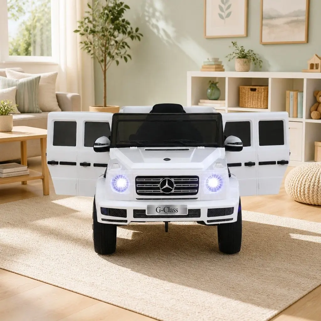 Kids Ride On Car White 12V Electric Toy Remote Control Horn Lights