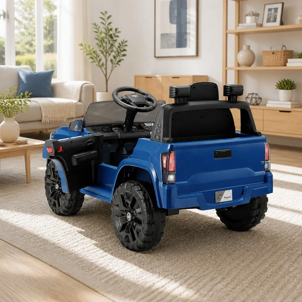 Kids Electric Ride On Car 12V Tacoma Toy with Remote Control Blue