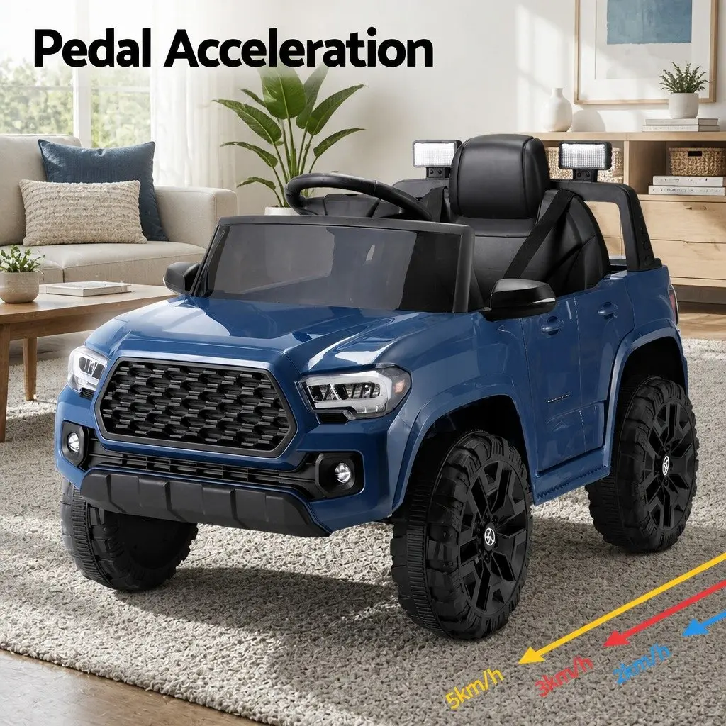 Kids Electric Ride On Car 12V Tacoma Toy with Remote Control Blue