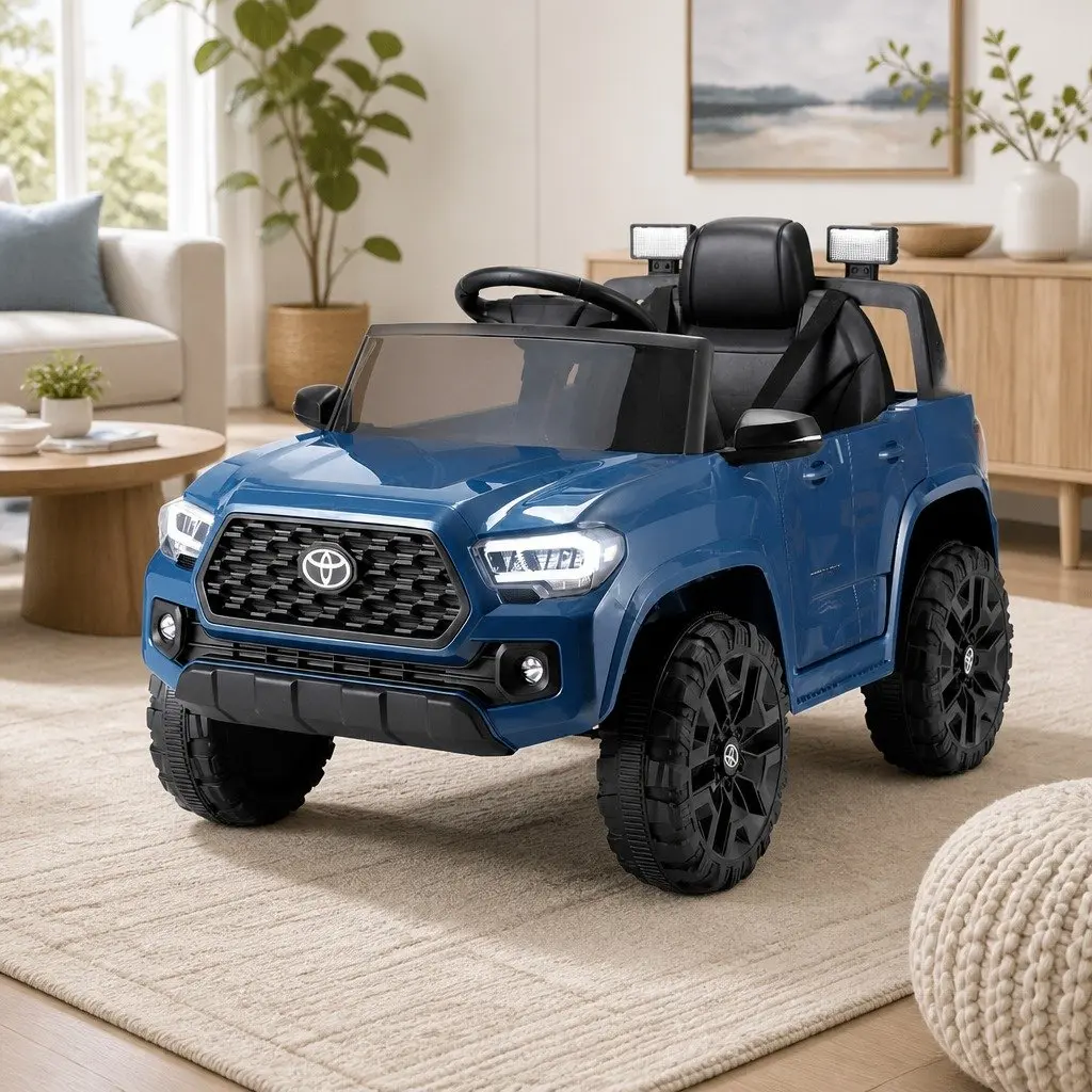 Kids Electric Ride On Car 12V Tacoma Toy with Remote Control Blue