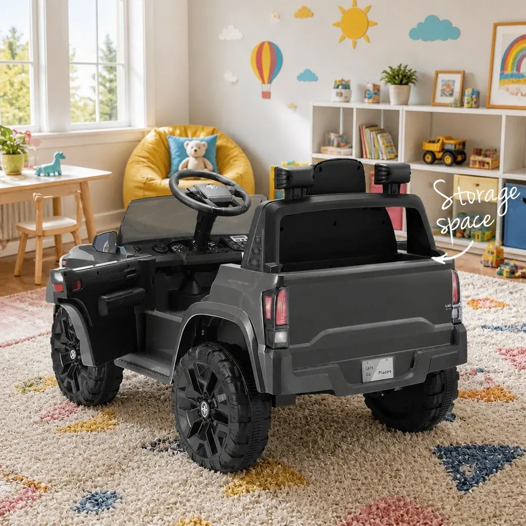 Kids Electric Tacoma Ride-On Car Grey
