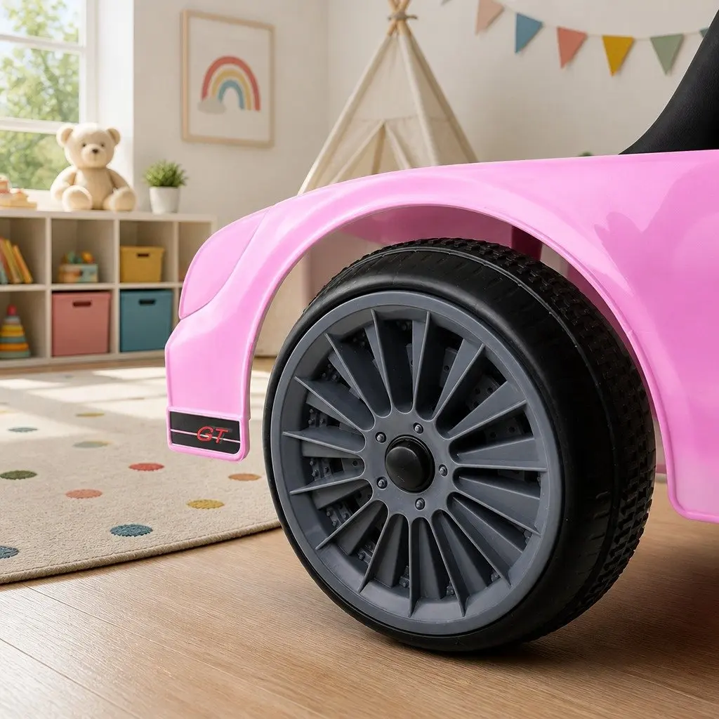 Kids Ride On Car Pink 12V Remote Control Headlight Music