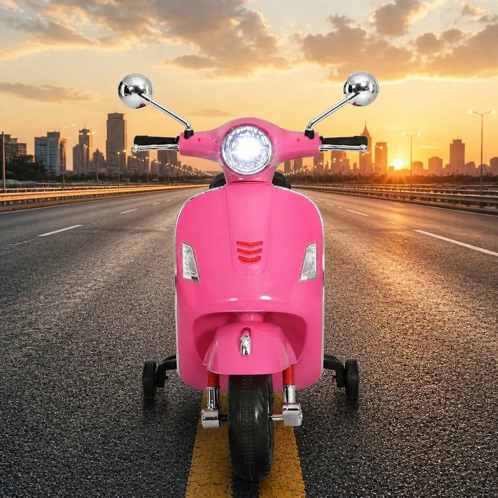 Kids Electric Ride On Motorbike Pink 6V Battery Powered Toy Bike with Horn Music