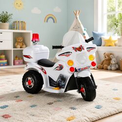 Kids Electric Ride-On Police Motorcycle for Young Riders