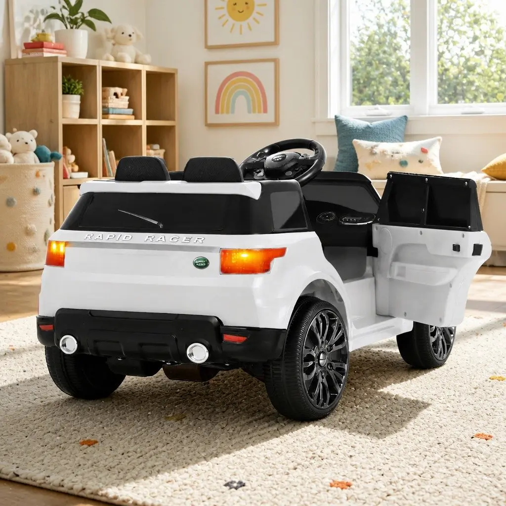 Kids Electric Ride On Car 12V Remote Control SUV Toy White Rechargeable Battery